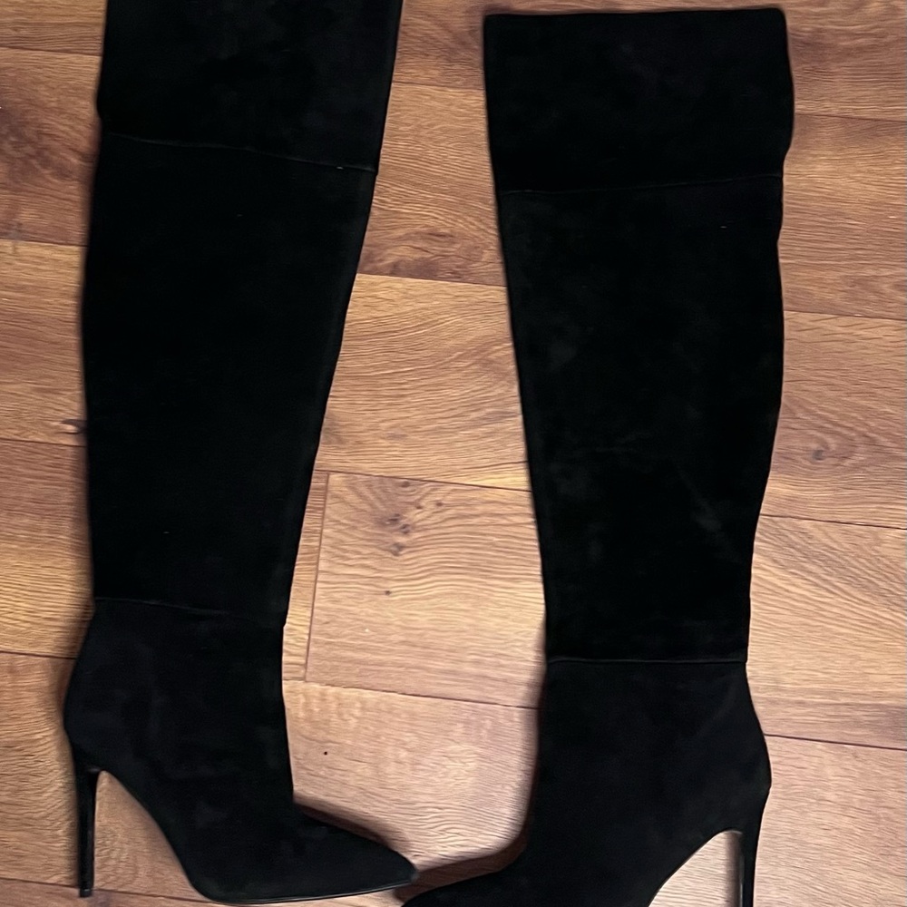 Aldo Elegant Black Over-the-Knee Boots Miriani